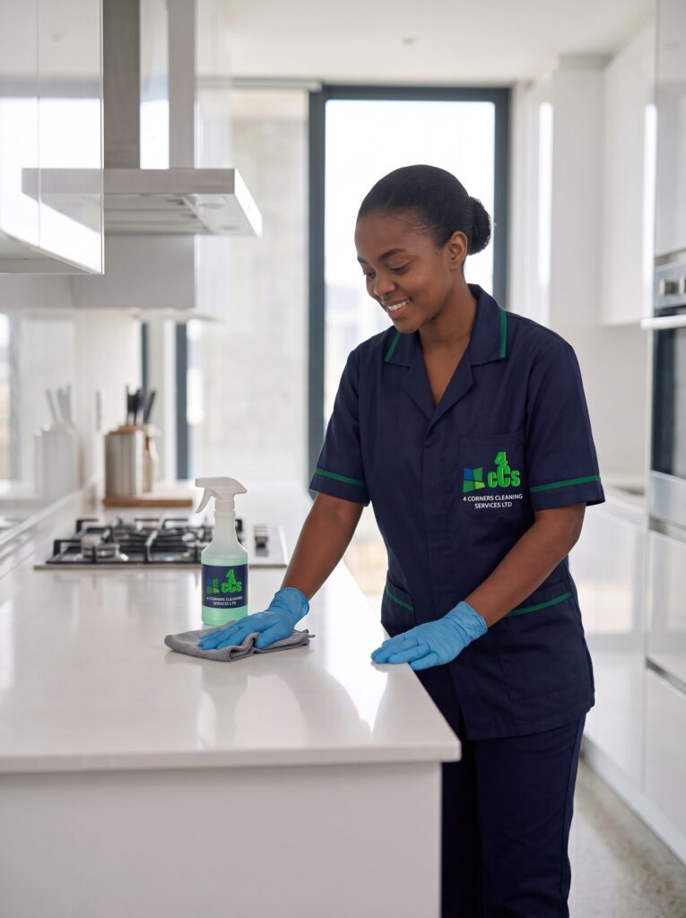 4 Corners Cleaning professional cleaner at work